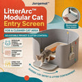 Jorqemal™ LitterArc Modular Cat Entry Screen